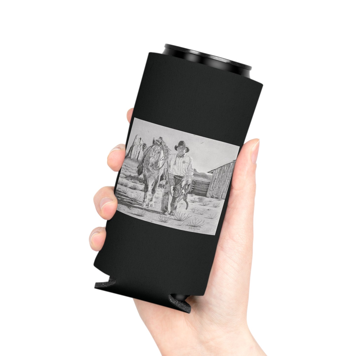 Can Cooler, Western Beverage Sleeve, Outdoor Party Gear, Country-Themed Drink Holder, Ideal for BBQs & Tailgates