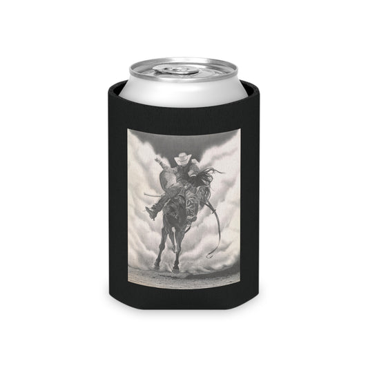 "Storm a Brewing"  Rustic Cowboy Can Cooler, Western Beverage Sleeve, Outdoor Party Gear, Country-Themed Drink Holder, Ideal for BBQs & Tailgates