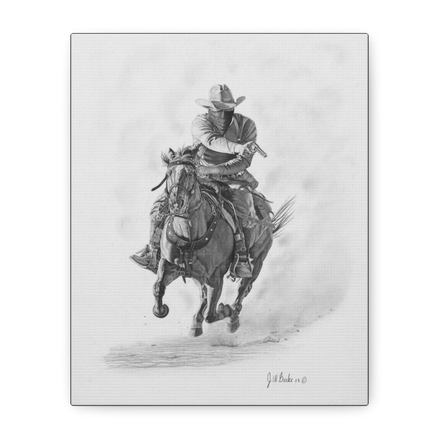 "Bandit " Western art on canvas