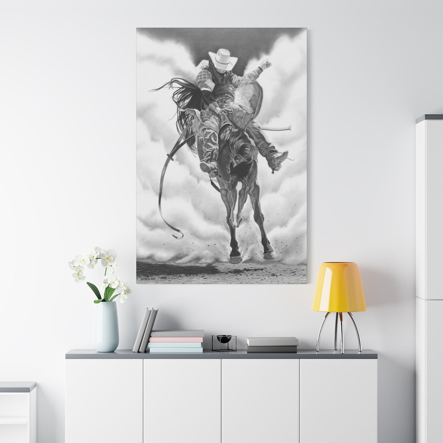 Art on canvas, western style, farmhouse