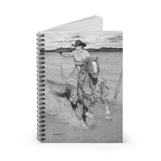 "Dangerous and Beutiful"  Espiral Notebook , Journal for Equestrian Lovers, Western Art Gift, Cowpoke Writing Pad, [...]