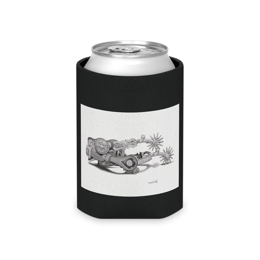 "Spurs"  Rustic Cowboy Can Cooler, Western Beverage Sleeve, Outdoor Party Gear, Country-Themed Drink Holder, Ideal for BBQs & Tailgates