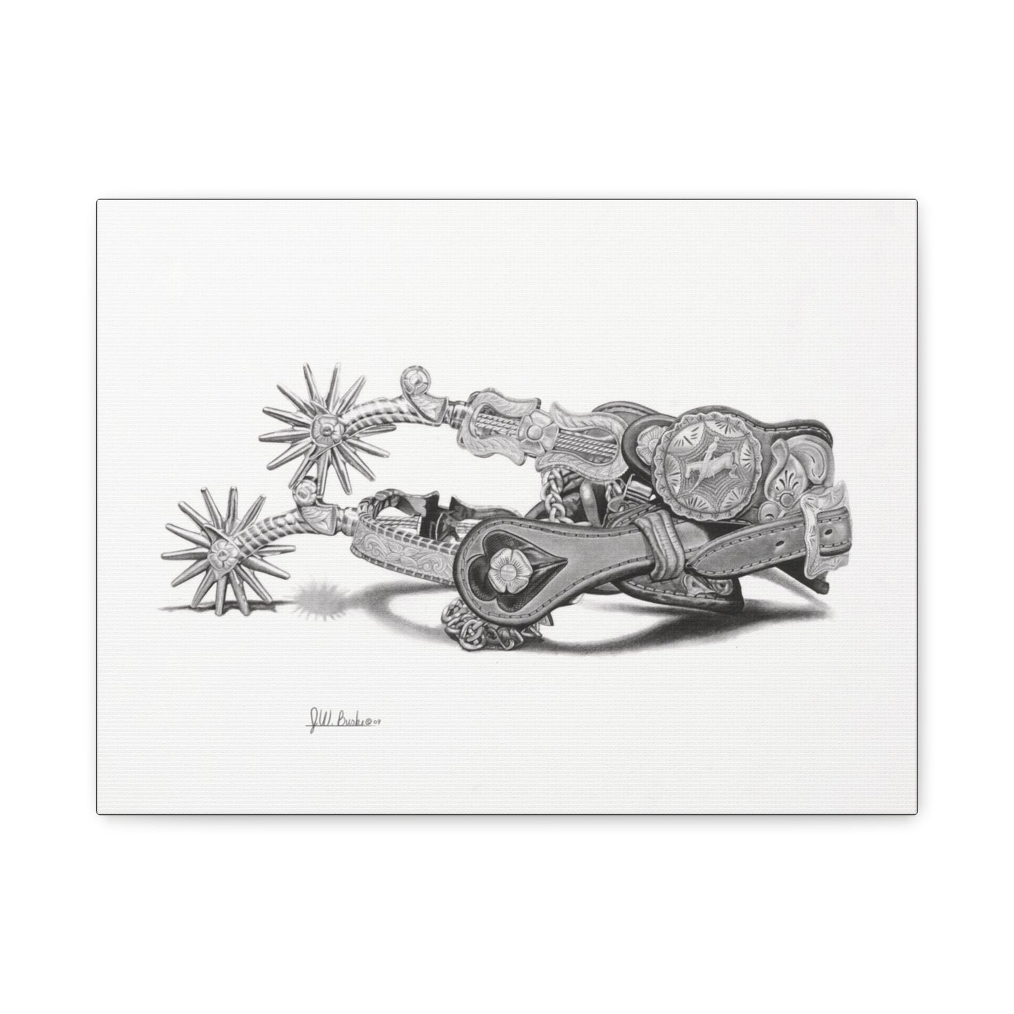 "Spurs " western art on canvas