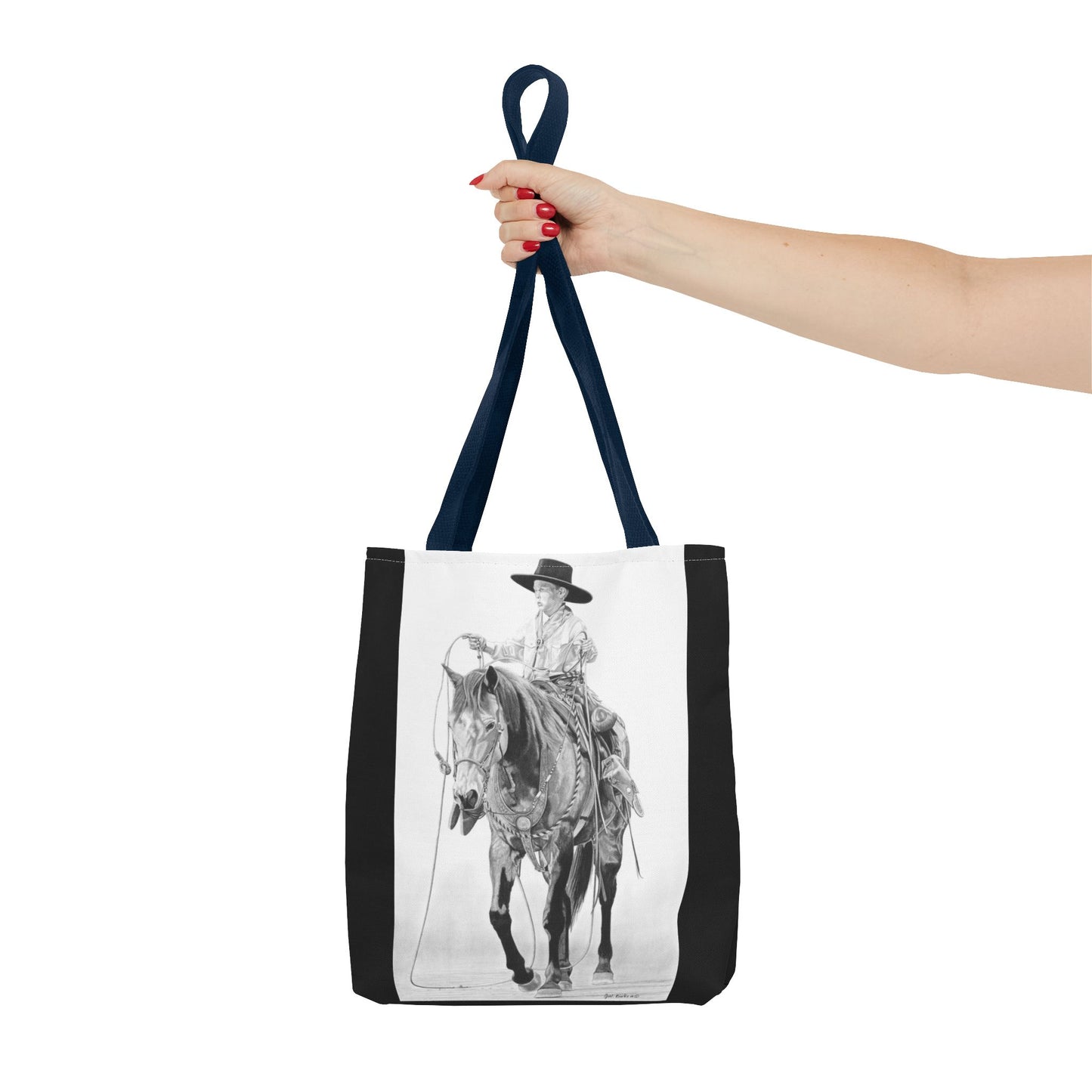 "Young Cowboy " Tote Bag, Western Style Shopping Tote, Equestrian Gift, Farmhouse Decor, Horse Lover Accessory