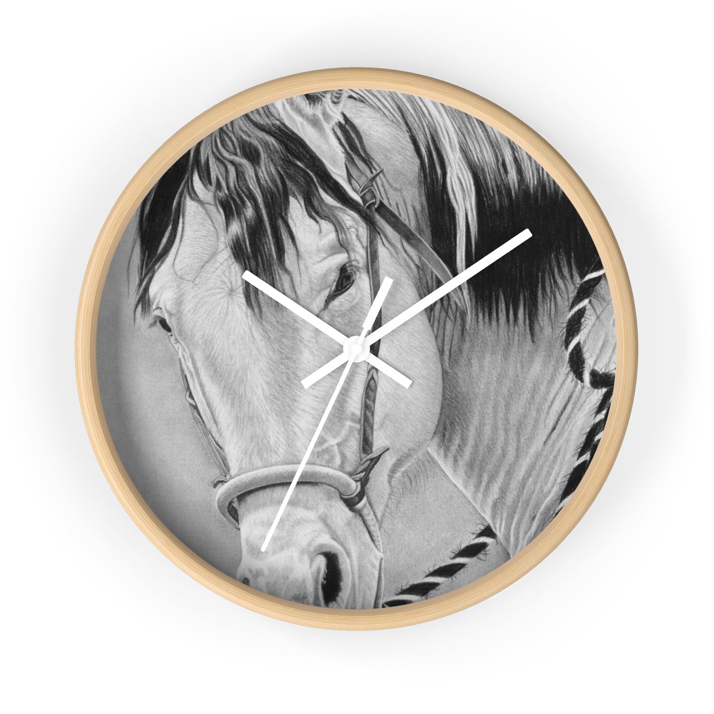 Wall Clock - Vintage Farmhouse Decor, Western Theme Timepiece, Country Home Accent, Horse Lover Gift, Unique Wall Art