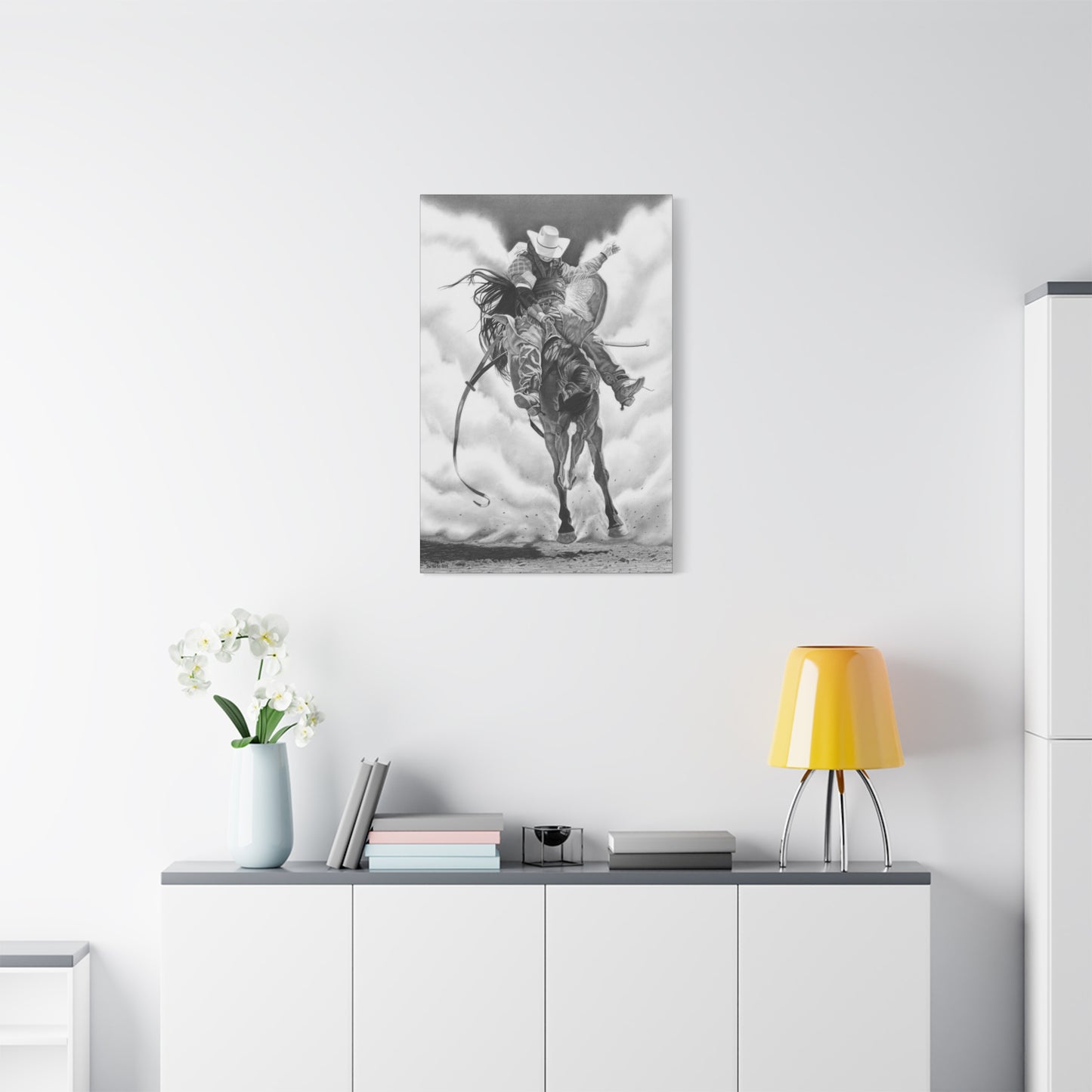 Art on canvas, western style, farmhouse