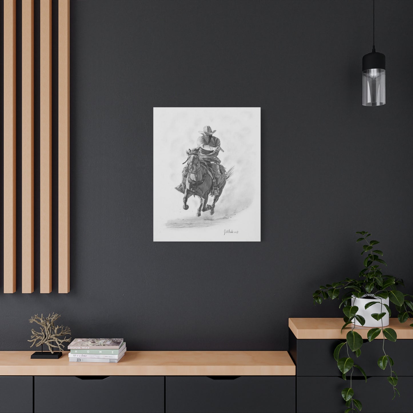 "Bandit " Western art on canvas