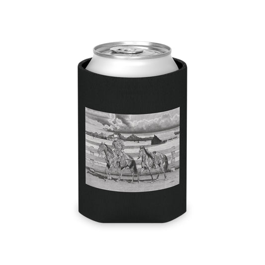"The Gift Named Storm"  Rustic Cowboy Can Cooler, Western Beverage Sleeve, Outdoor Party Gear, Country-Themed Drink Holder, Ideal for BBQs & Tailgates
