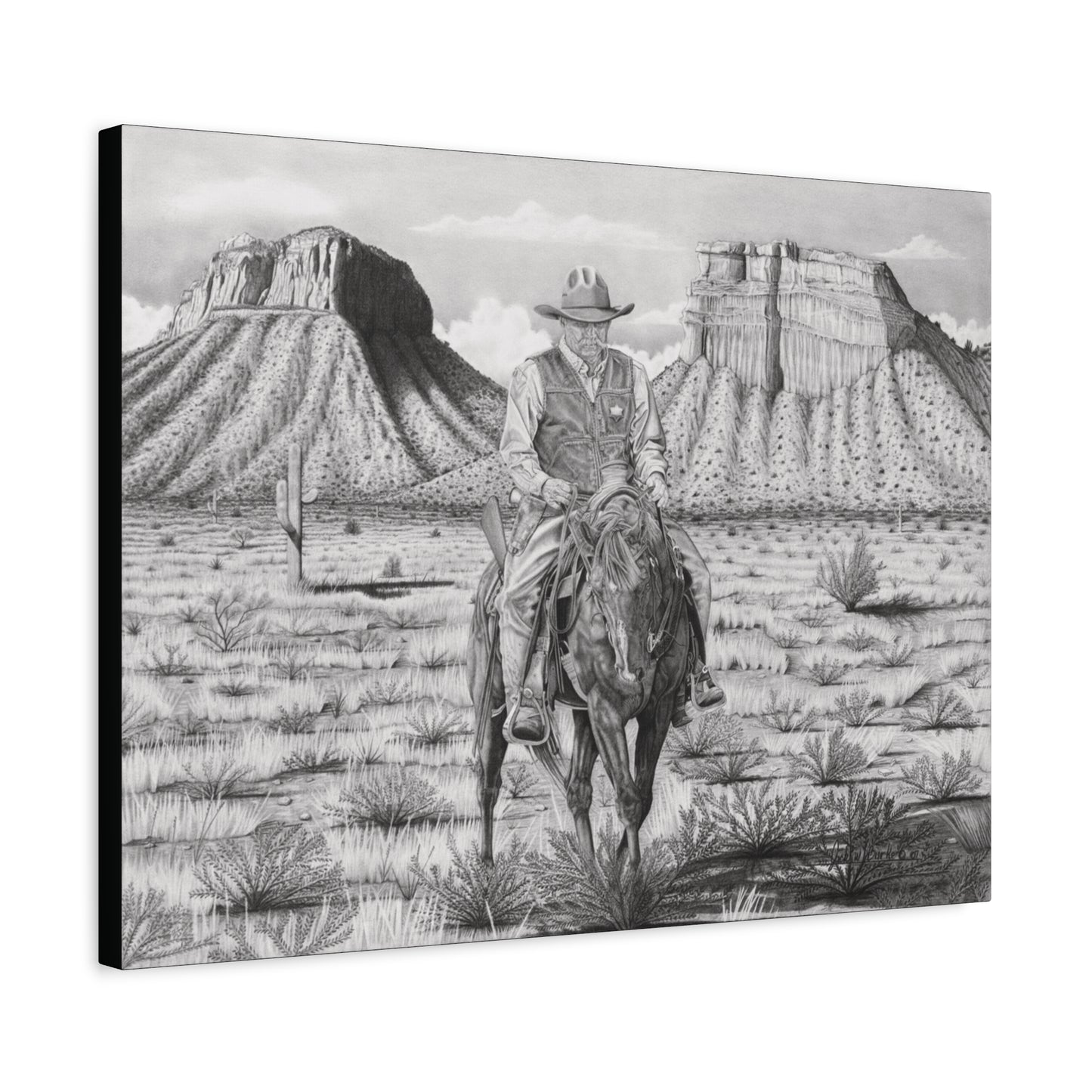 "On The Outlaw Trail" western art on canvas