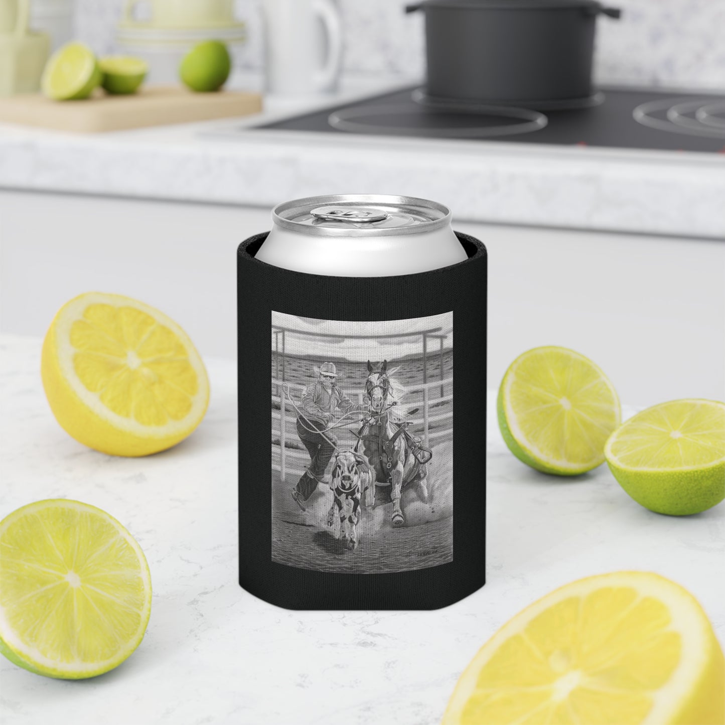 Can Cooler, Western Beverage Sleeve, Outdoor Party Gear, Country-Themed Drink Holder, Ideal for BBQs & Tailgates