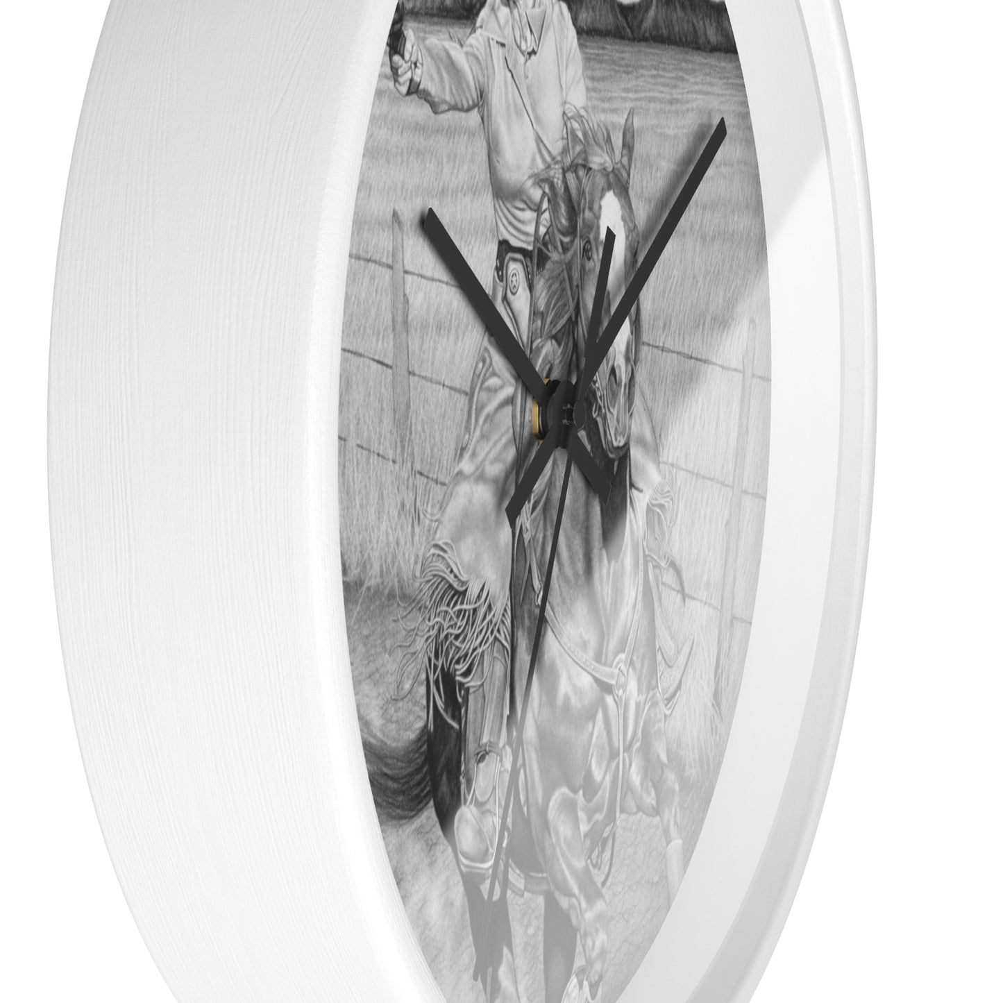 Wall Clock - Vintage Farmhouse Decor, Western Theme Timepiece, Country Home Accent, Horse Lover Gift, Unique Wall Art