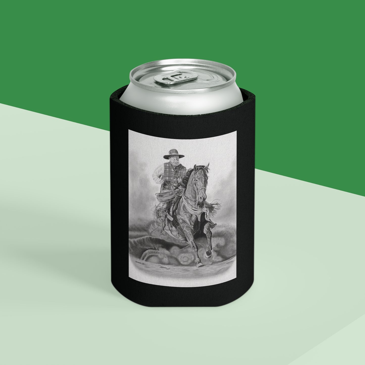 Can Cooler, Western Beverage Sleeve, Outdoor Party Gear, Country-Themed Drink Holder, Ideal for BBQs & Tailgates