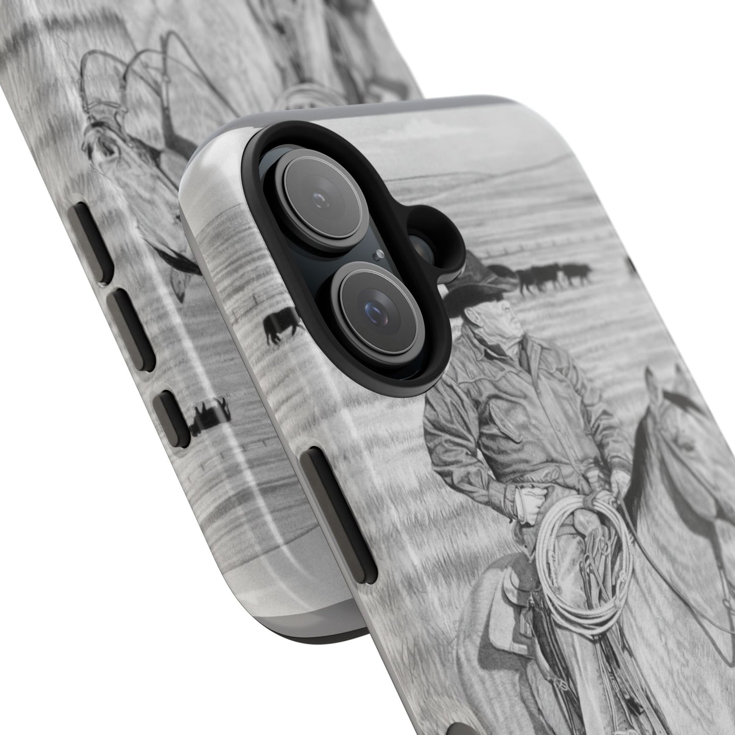 "The Passing Storm" Western Rodeo Phone Cases, Cowboy Design, Tough Protection, Gift for Him, Ranch Decor, Durable Style