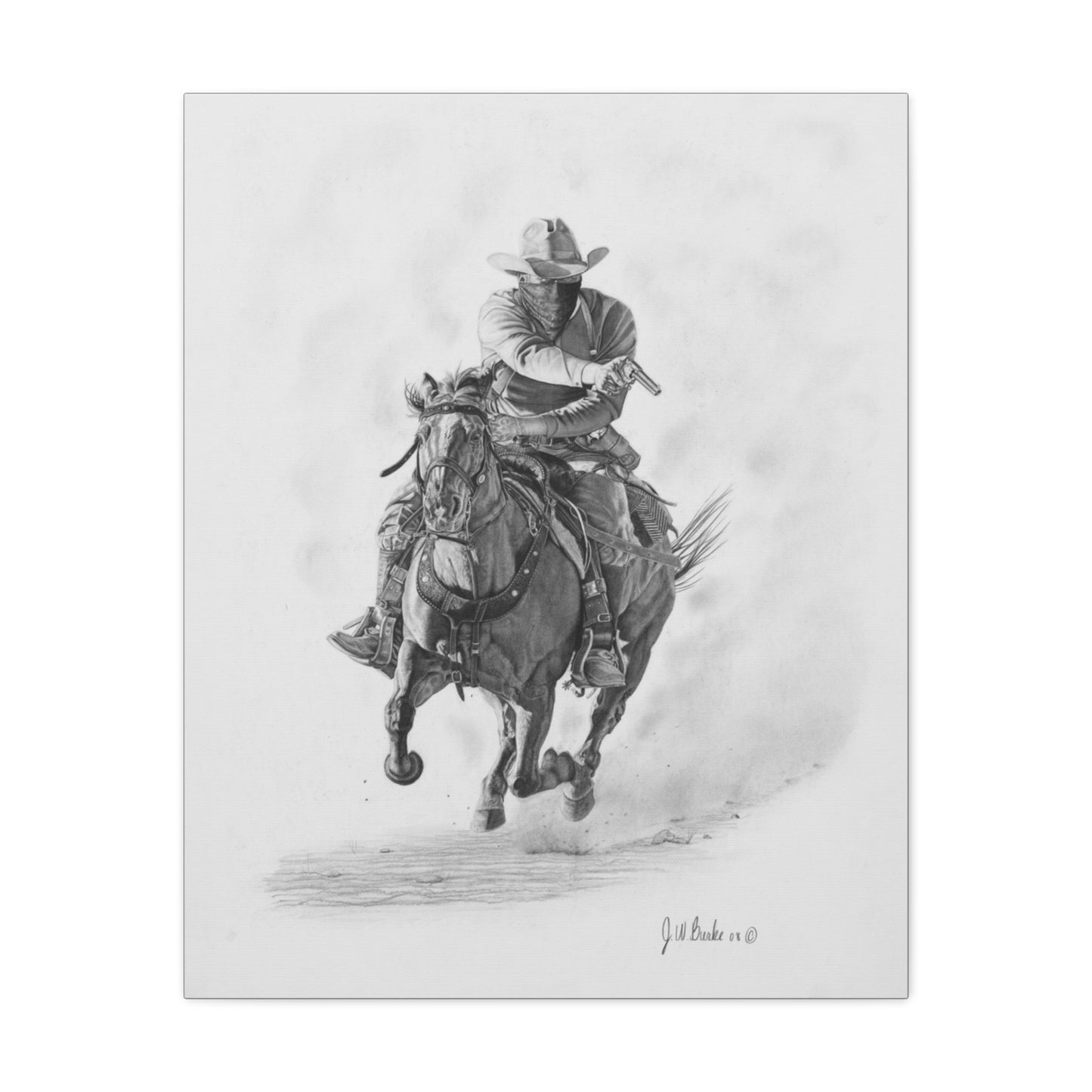 "Bandit " Western art on canvas