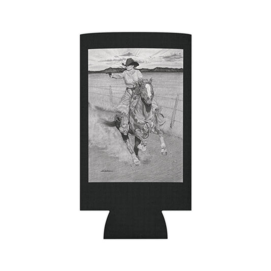 "Dangerouse and Beutiful " Rustic Cowboy Can Cooler, Western Beverage Sleeve, Outdoor Party Gear, Country-Themed Drink Holder, Ideal for BBQs & Tailgates