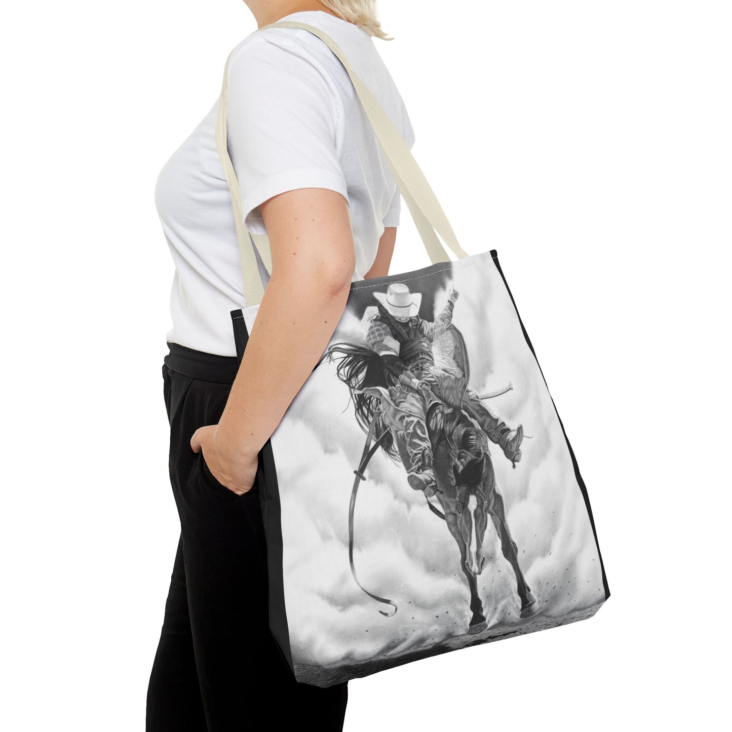 "Storm a Brewing"  Tote Bag, Western Style Shopping Tote, Equestrian Gift, Farmhouse Decor, Horse Lover Accessory