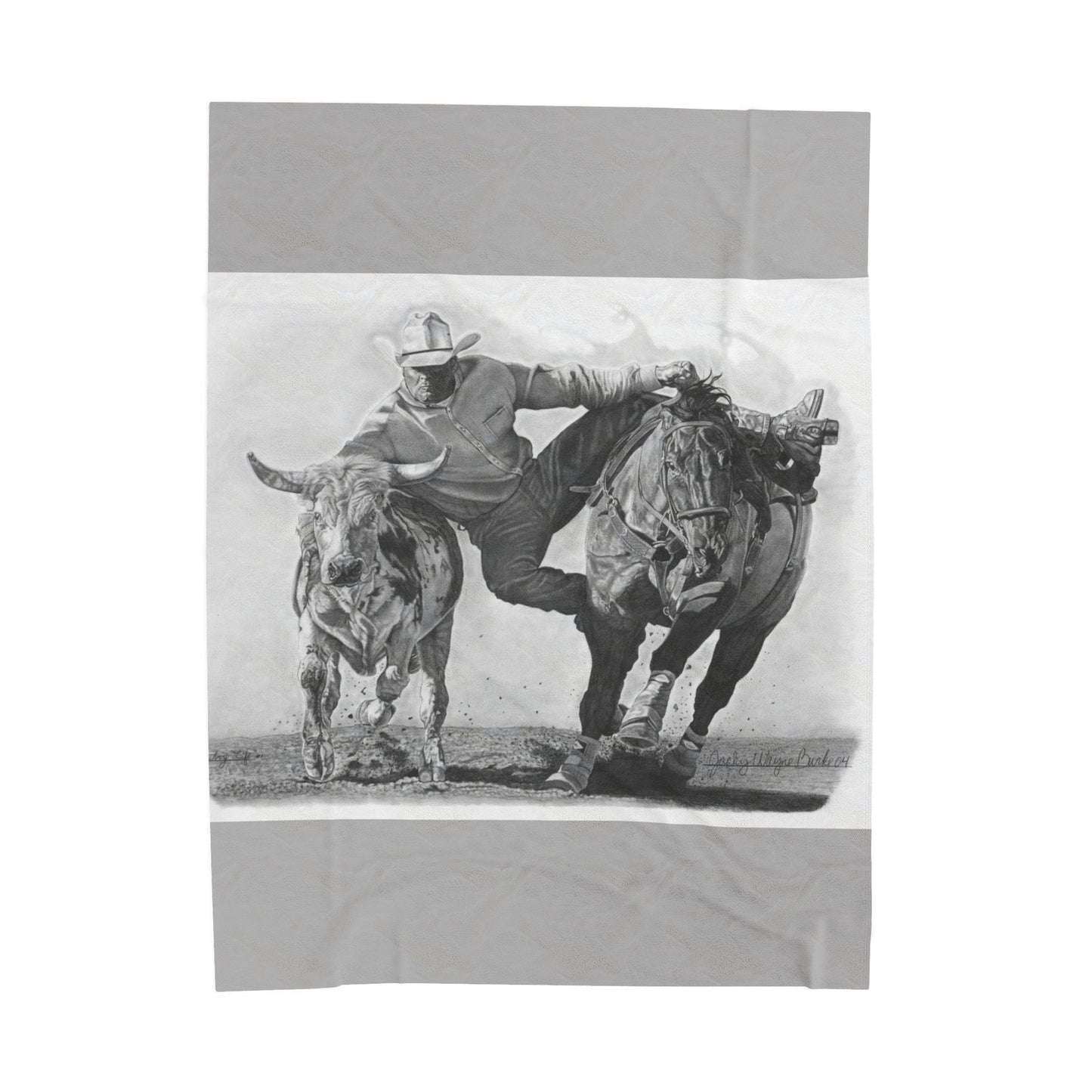 Velveteen Plush Blanket | Western Decor, Gift for Horse Lovers, Camping Blanket, Soft Throw, Farmhouse Style