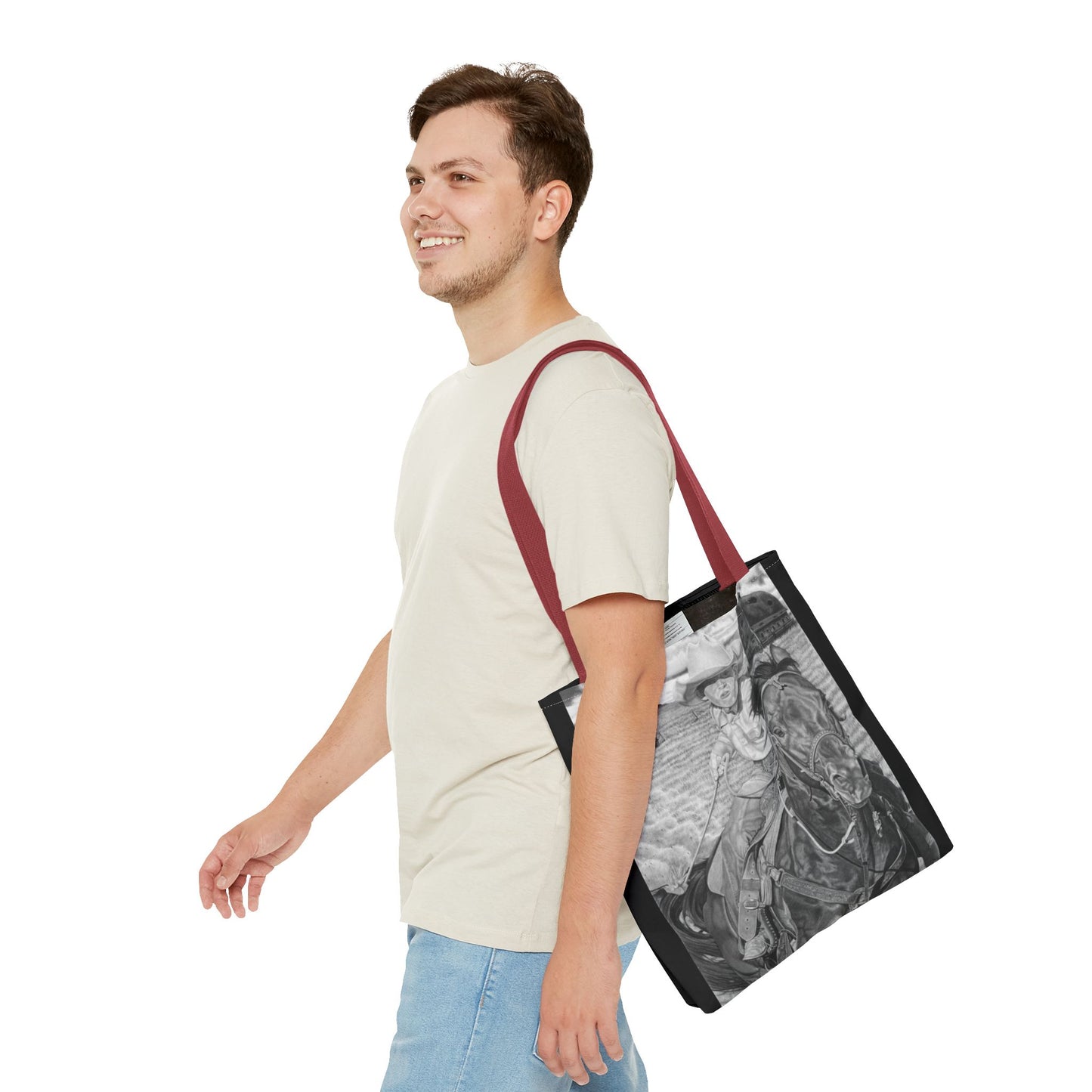 Tote Bag, Western Style Shopping Tote, Equestrian Gift, Farmhouse Decor, Horse Lover Accessory