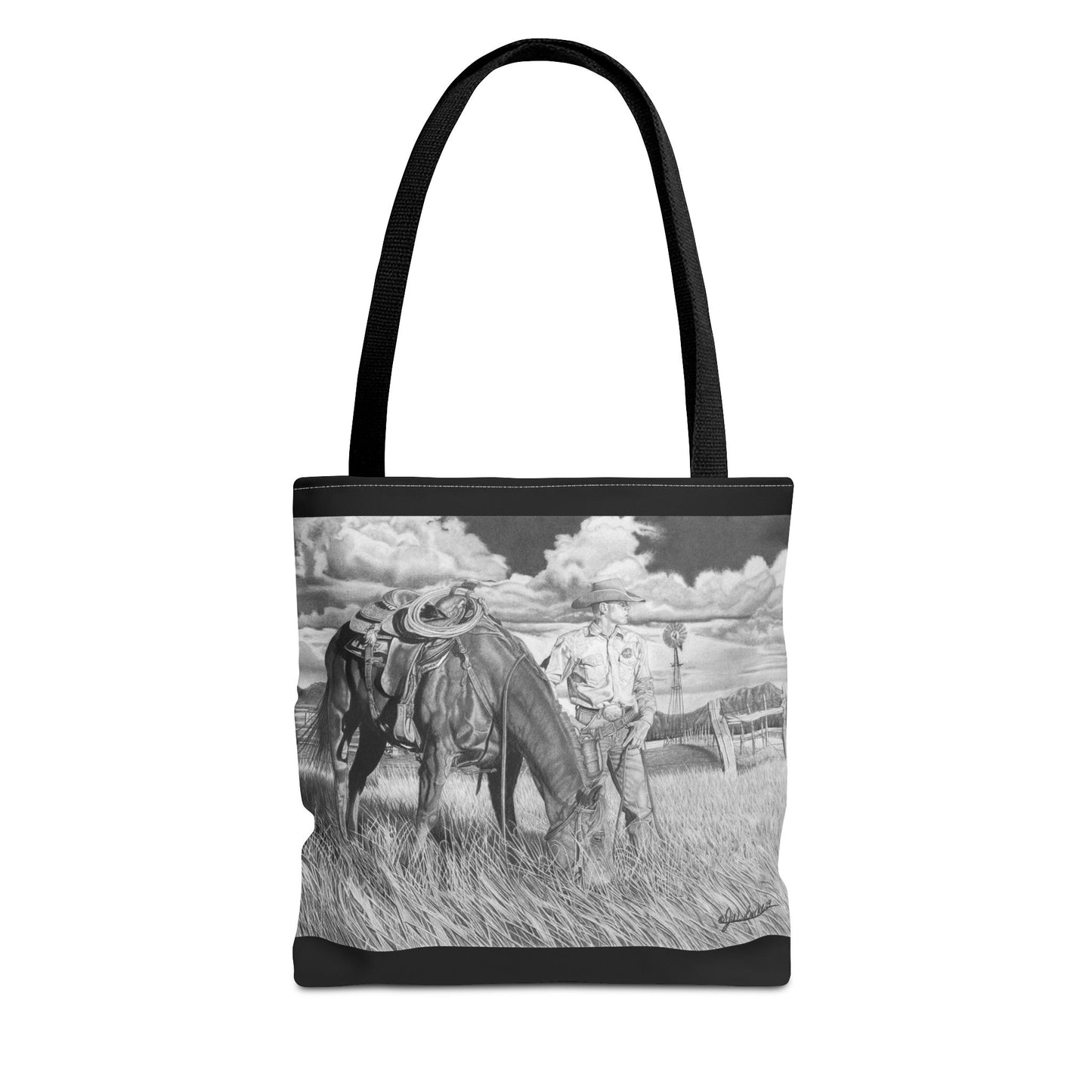 Young Cowboy Dream   Western Art Tote Bag