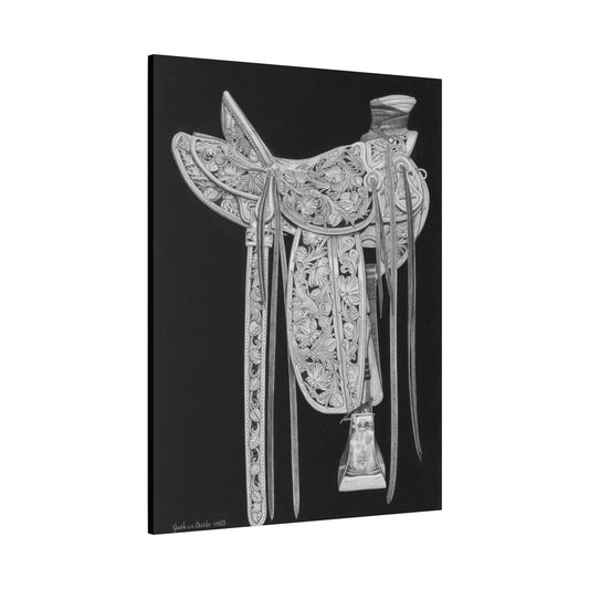 " New Saddle" western art on canvas