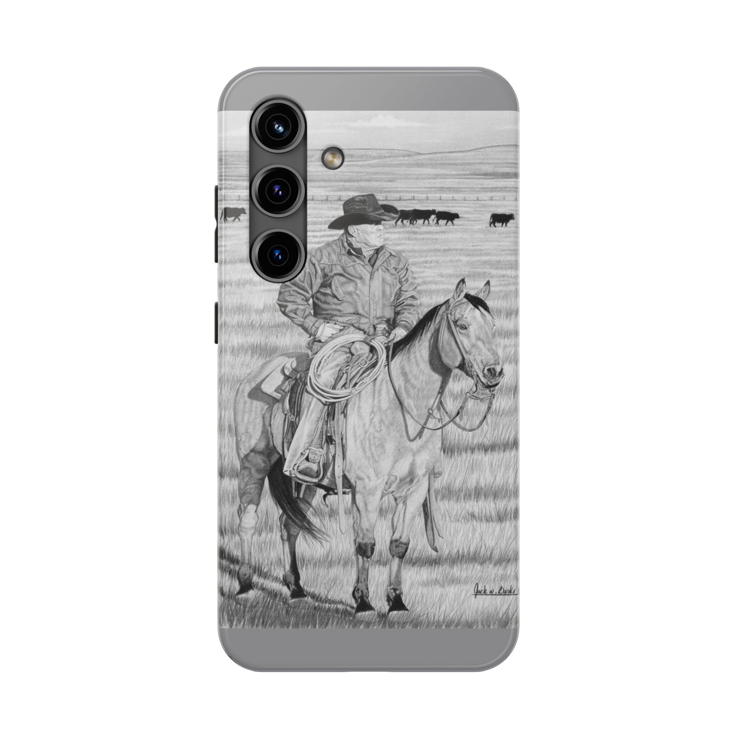 "The Passing Storm" Western Rodeo Phone Cases, Cowboy Design, Tough Protection, Gift for Him, Ranch Decor, Durable Style