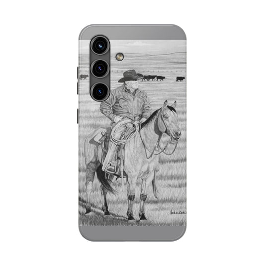 "The Passing Storm" Western Rodeo Phone Cases, Cowboy Design, Tough Protection, Gift for Him, Ranch Decor, Durable Style