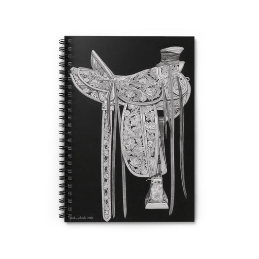 "New Saddle"   Espiral Notebook , Journal for Equestrian Lovers, Western Art Gift, Cowpoke Writing Pad, [...]