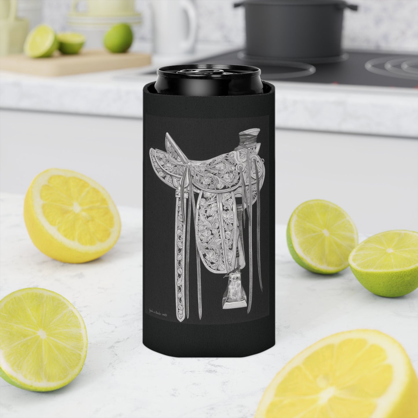 Can Cooler, Western Beverage Sleeve, Outdoor Party Gear, Country-Themed Drink Holder, Ideal for BBQs & Tailgates