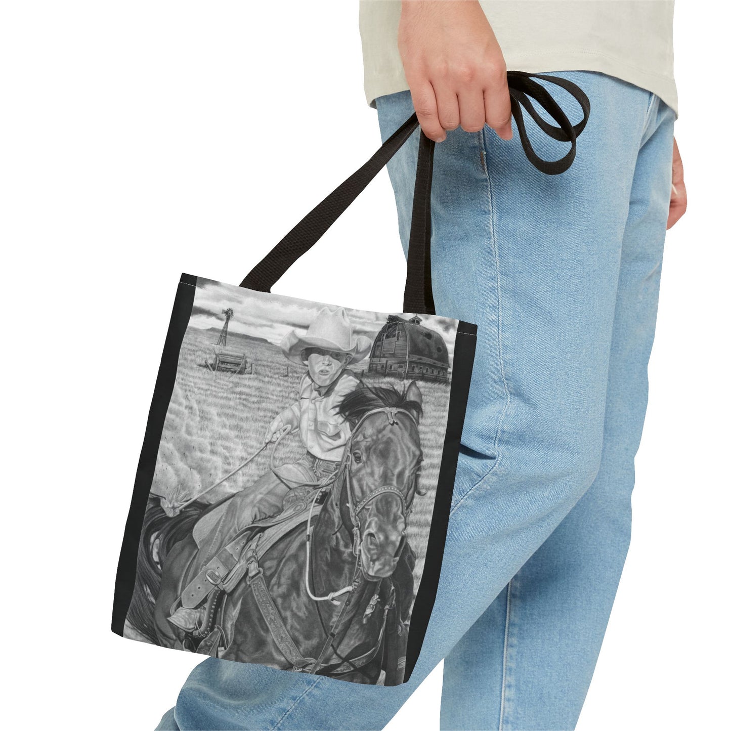 Tote Bag, Western Style Shopping Tote, Equestrian Gift, Farmhouse Decor, Horse Lover Accessory