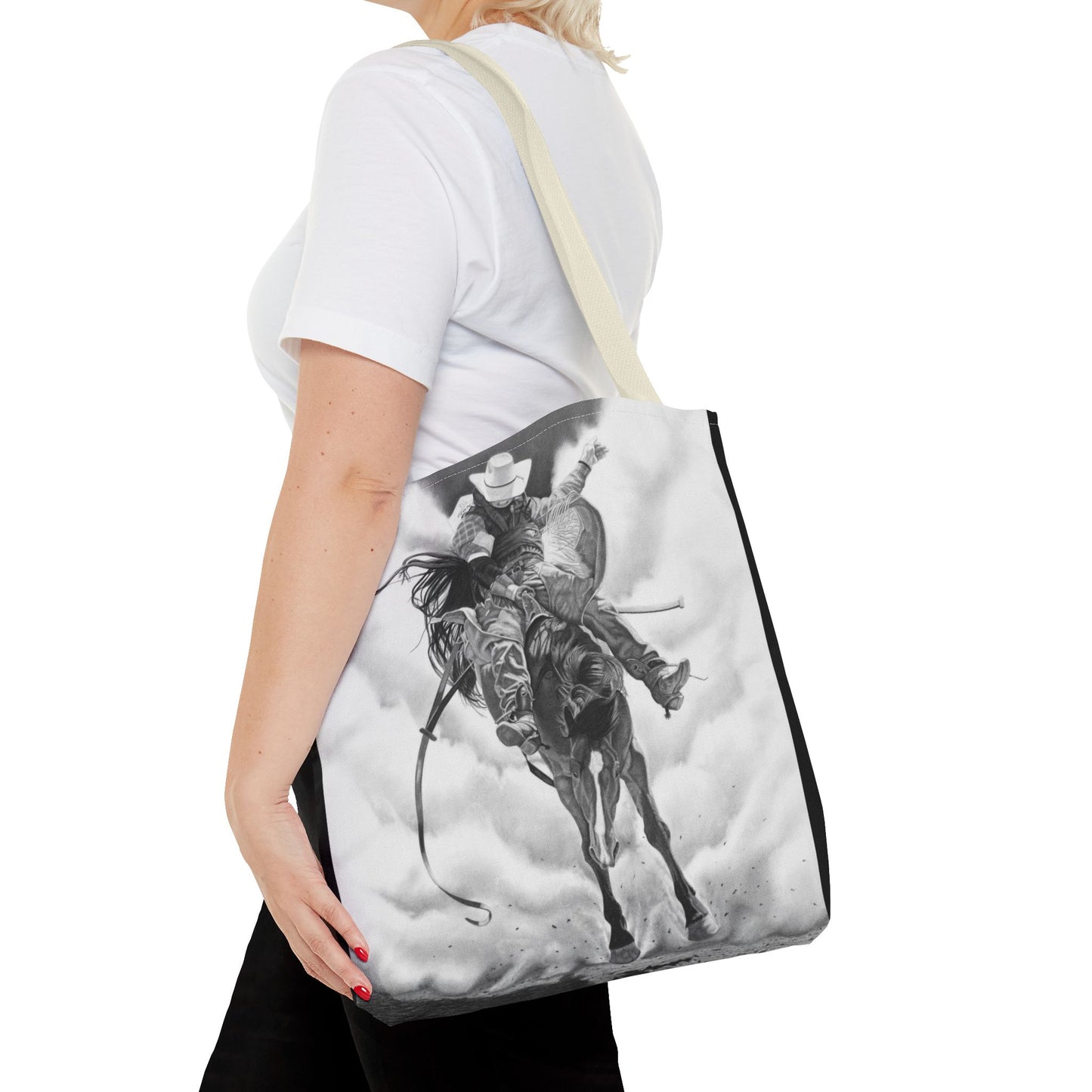"Storm a Brewing"  Tote Bag, Western Style Shopping Tote, Equestrian Gift, Farmhouse Decor, Horse Lover Accessory