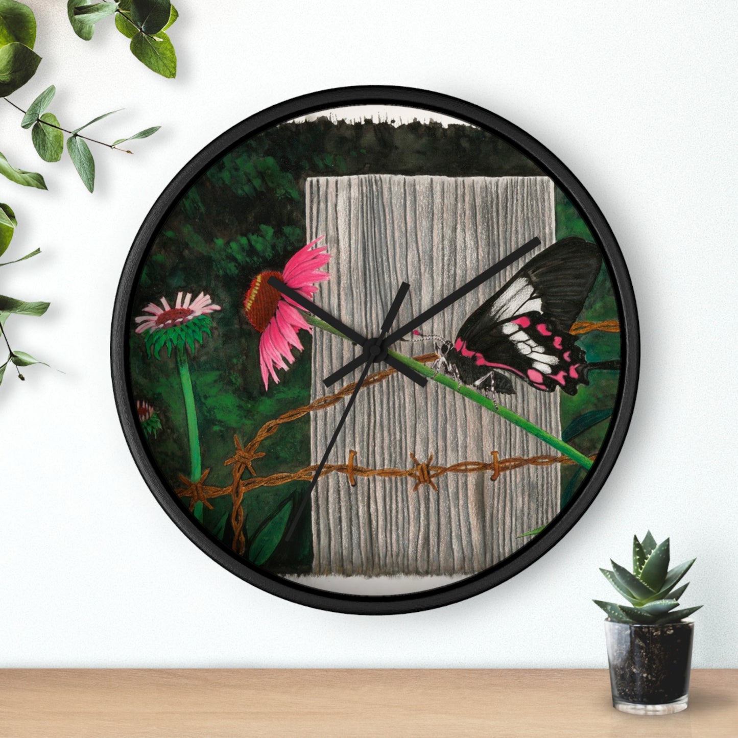 Wall Clock - Vintage Farmhouse Decor, Western Theme Timepiece, Country Home Accent, Horse Lover Gift, Unique Wall Art
