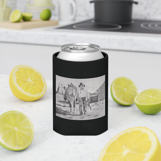 Can Cooler, Western Beverage Sleeve, Outdoor Party Gear, Country-Themed Drink Holder, Ideal for BBQs & Tailgates