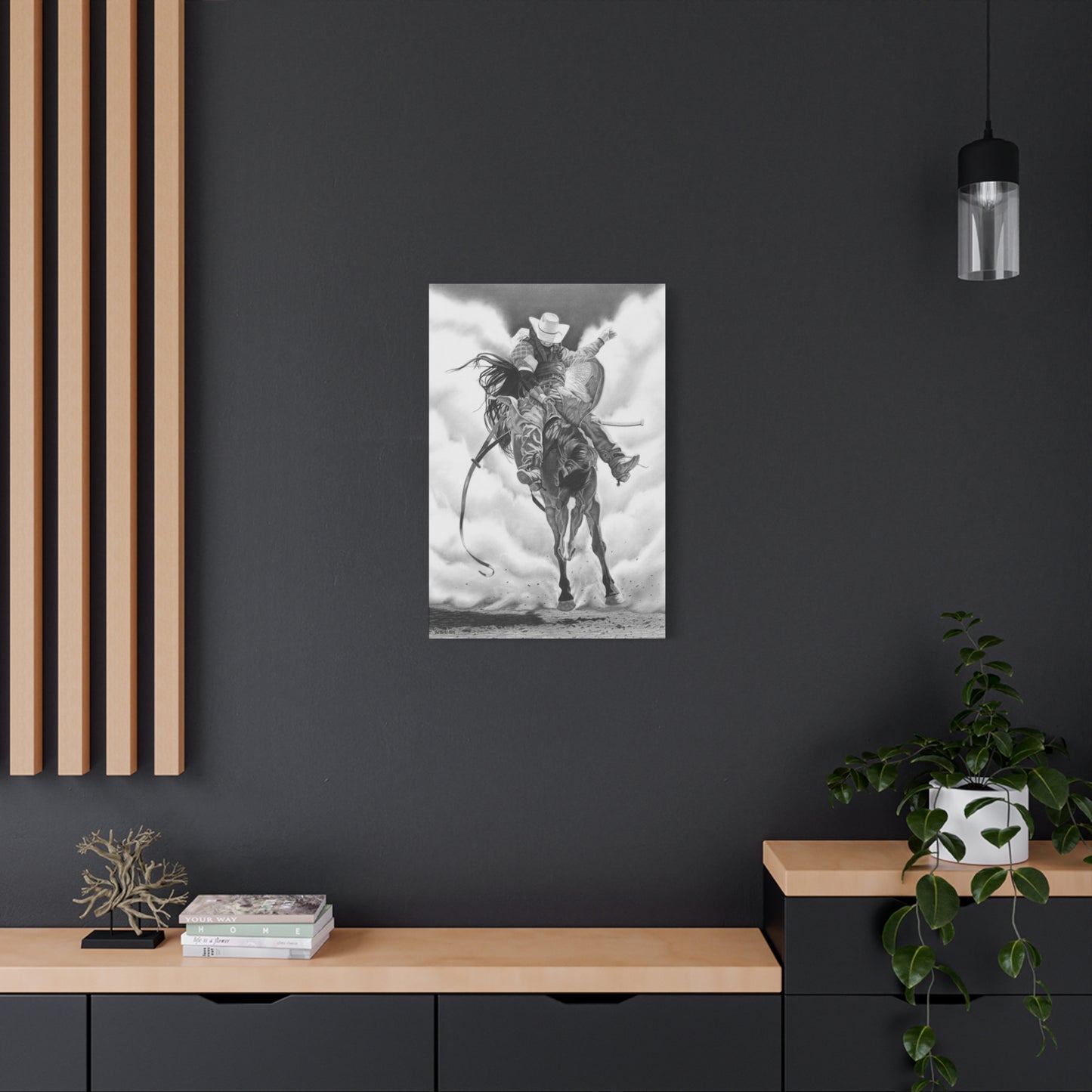 Art on canvas, western style, farmhouse