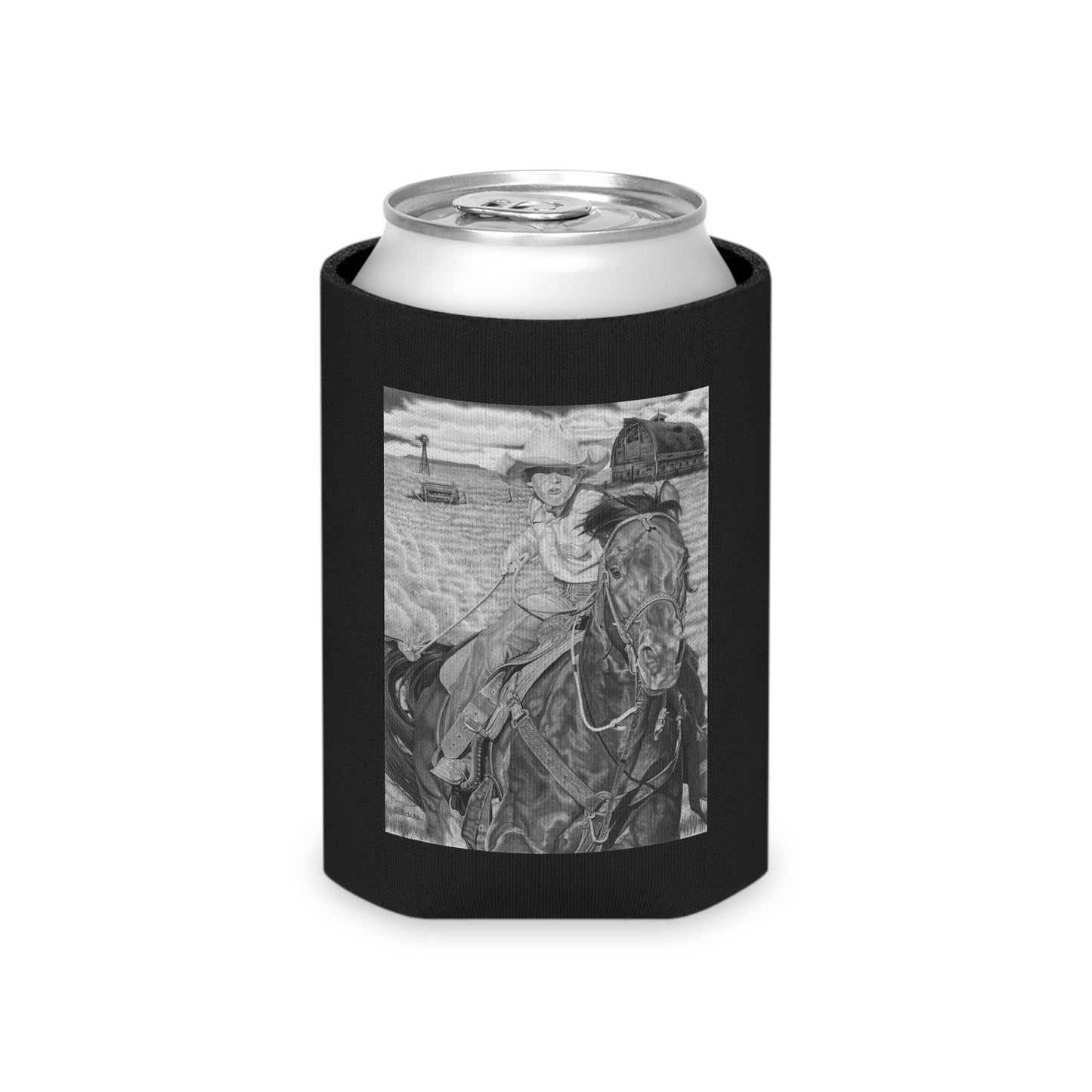 Can Cooler, Western Beverage Sleeve, Outdoor Party Gear, Country-Themed Drink Holder, Ideal for BBQs & Tailgates