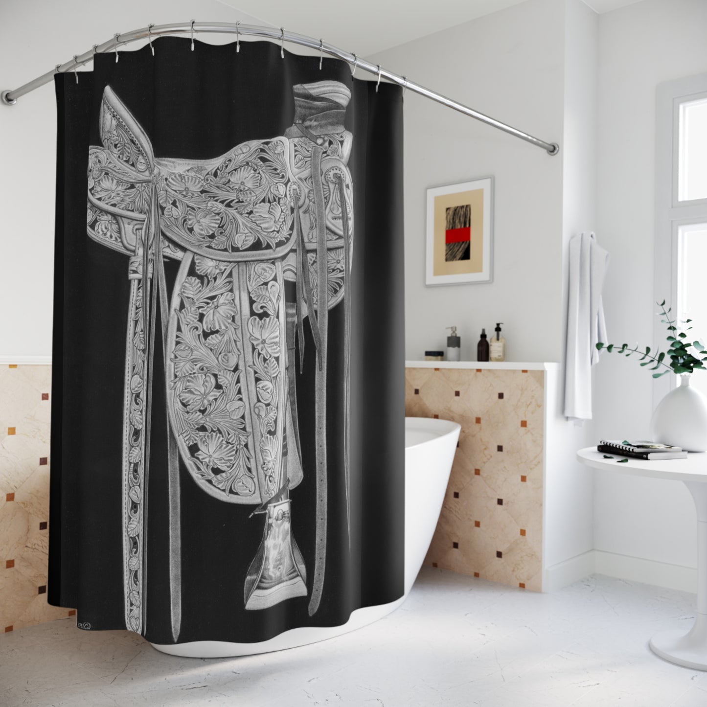 Shower Curtain Western style, farmhouse Bathroom Decor