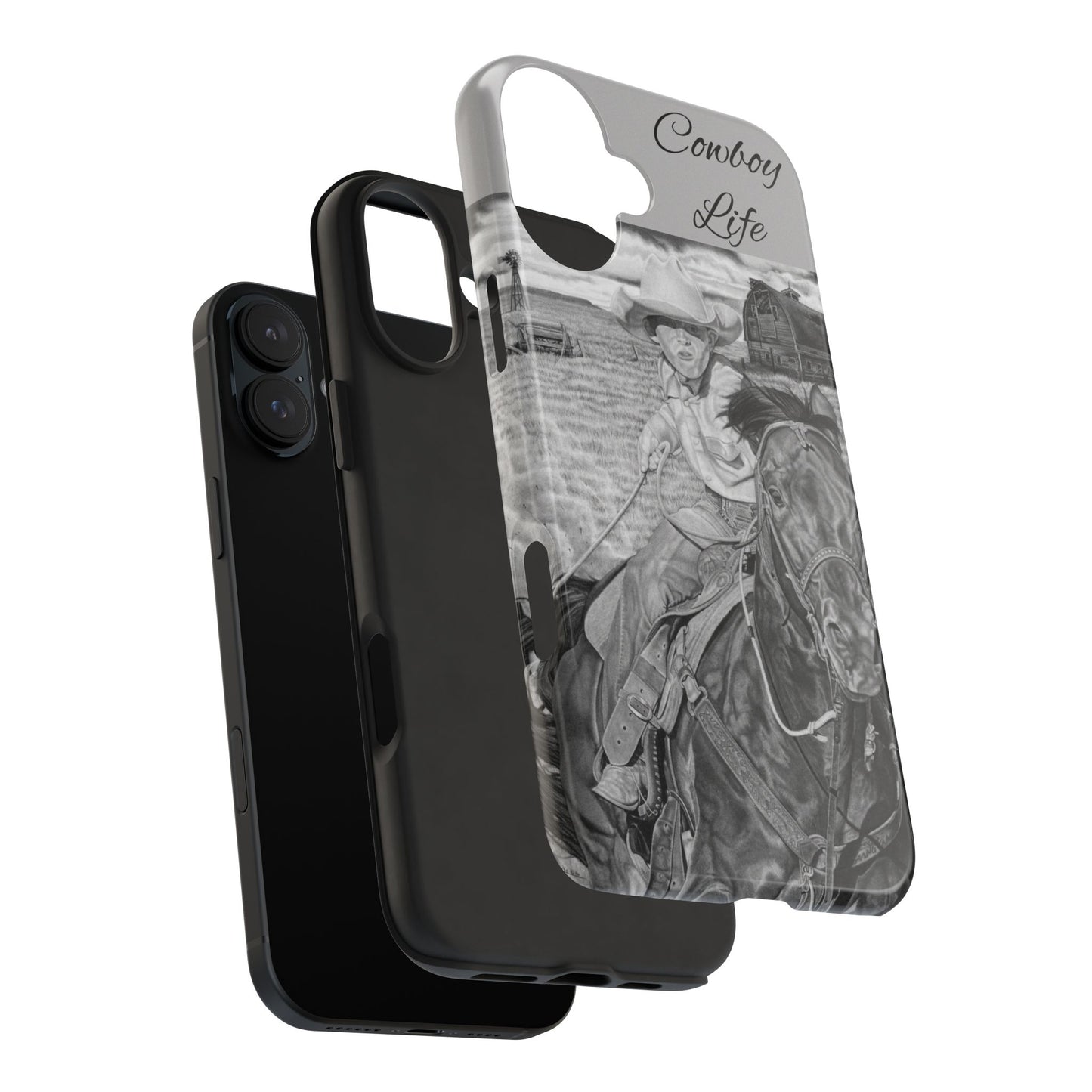 Phone Cases, Cowboy Design, Tough Protection, Gift for Him, Ranch Decor, Durable Style