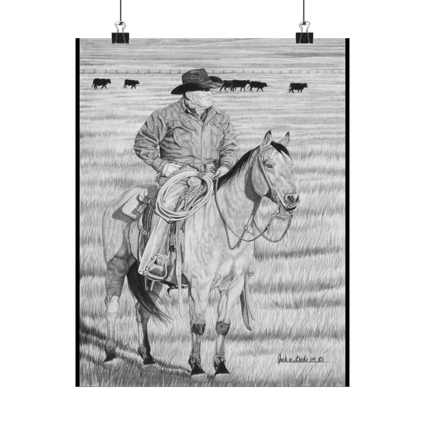 Art Print, Matte Vertical Posters for Home Decor, Western Wall Art, Rancher Gifts, Country Living Decor