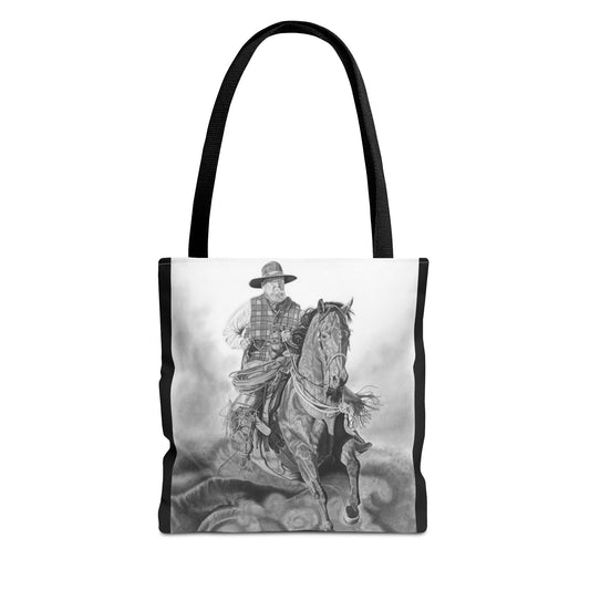 "Trouble  Up Ahead" Tote Bag, Western Style Shopping Tote, Equestrian Gift, Farmhouse Decor, Horse Lover Accessory