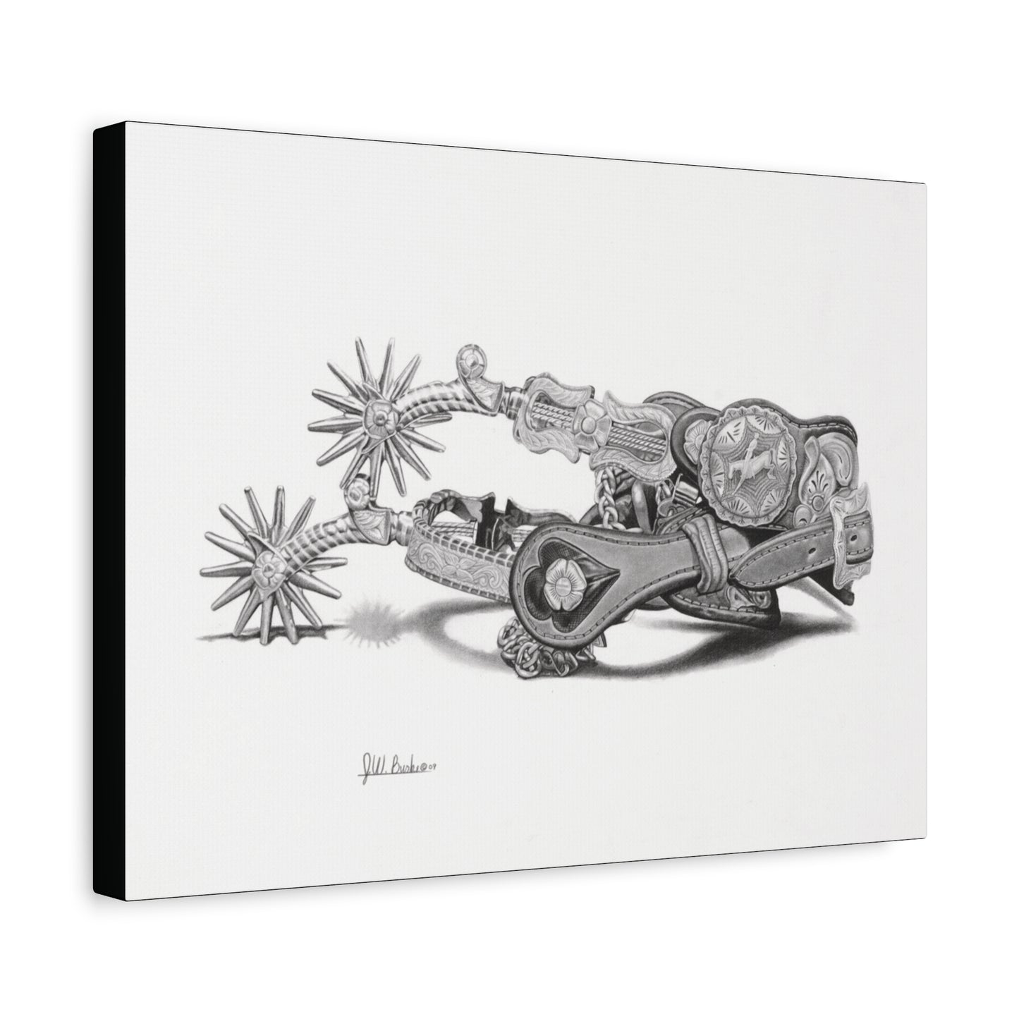 "Spurs " western art on canvas