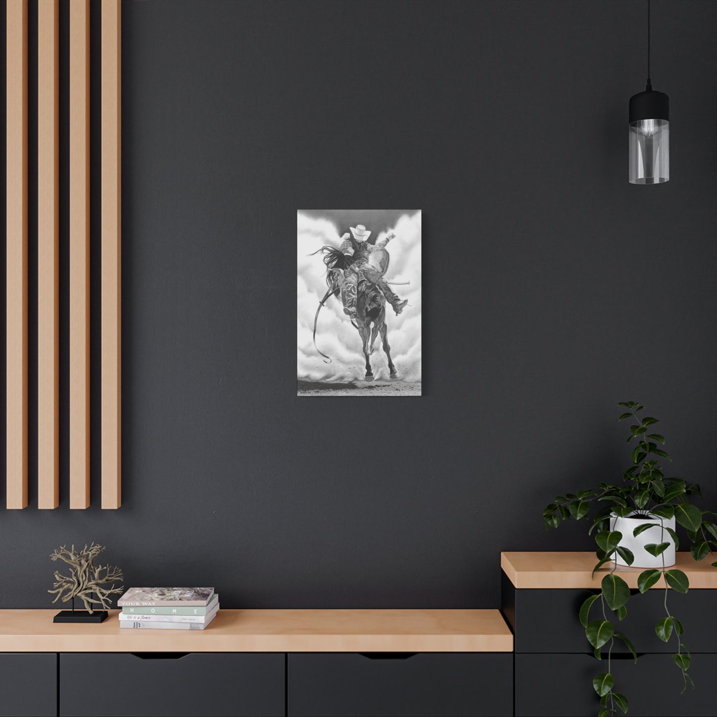 Art on canvas, western style, farmhouse