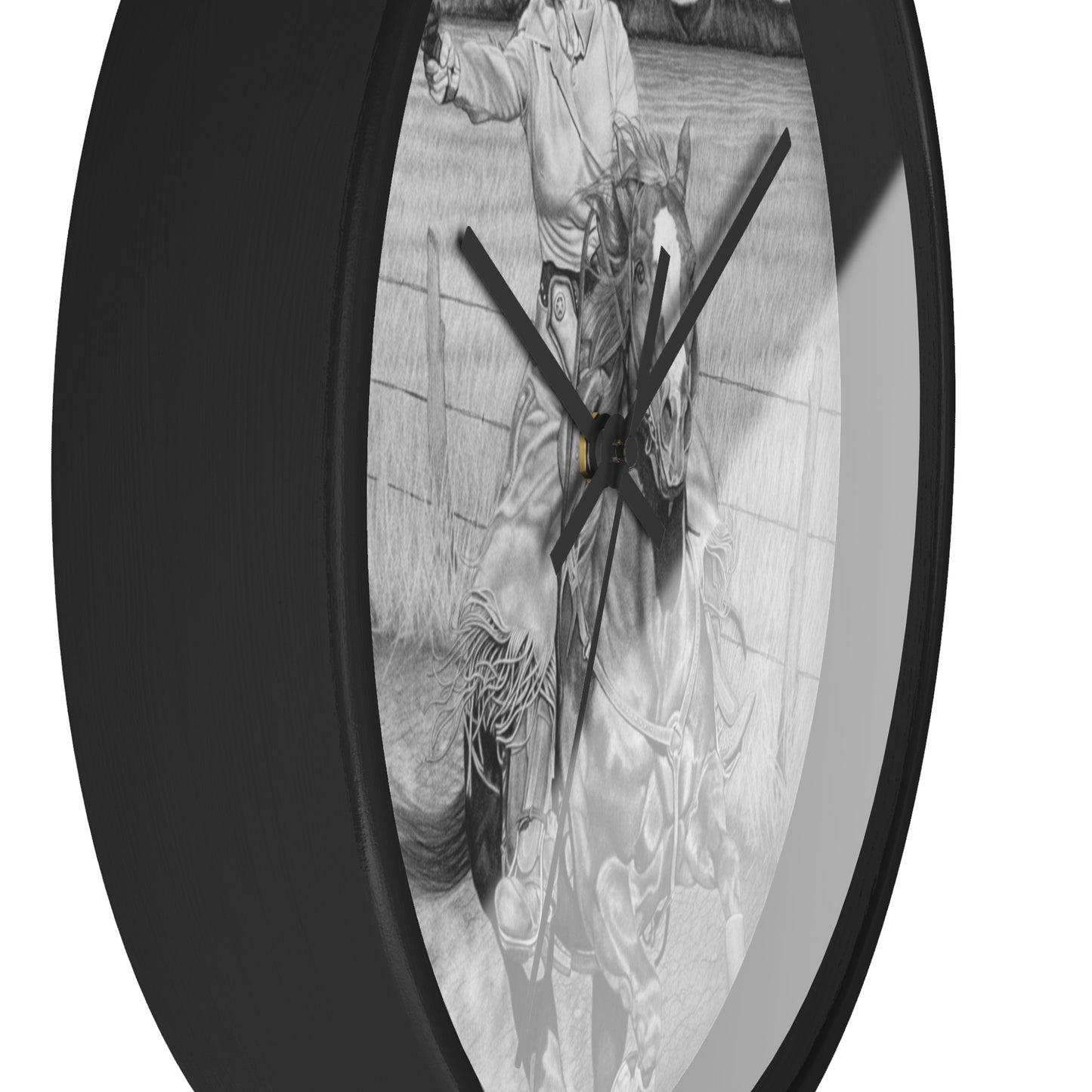 Wall Clock - Vintage Farmhouse Decor, Western Theme Timepiece, Country Home Accent, Horse Lover Gift, Unique Wall Art