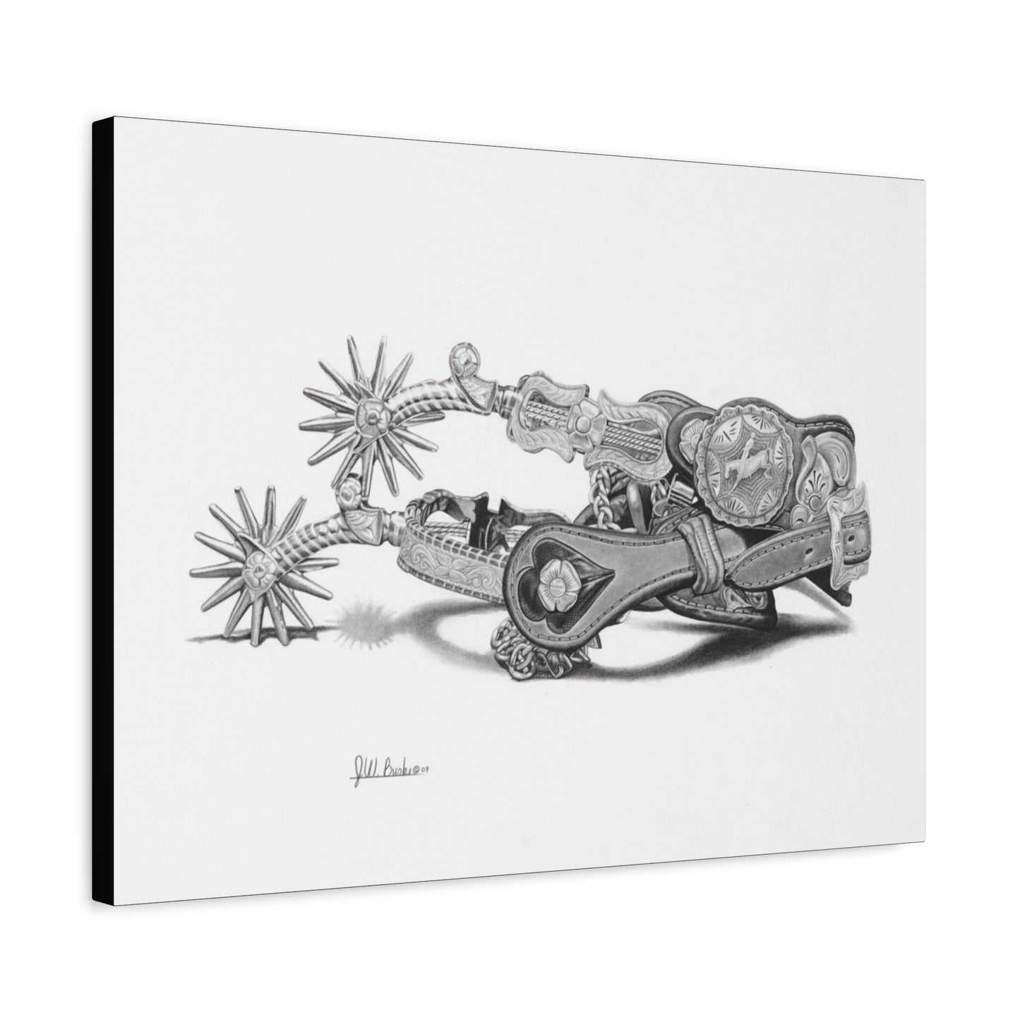 "Spurs " western art on canvas