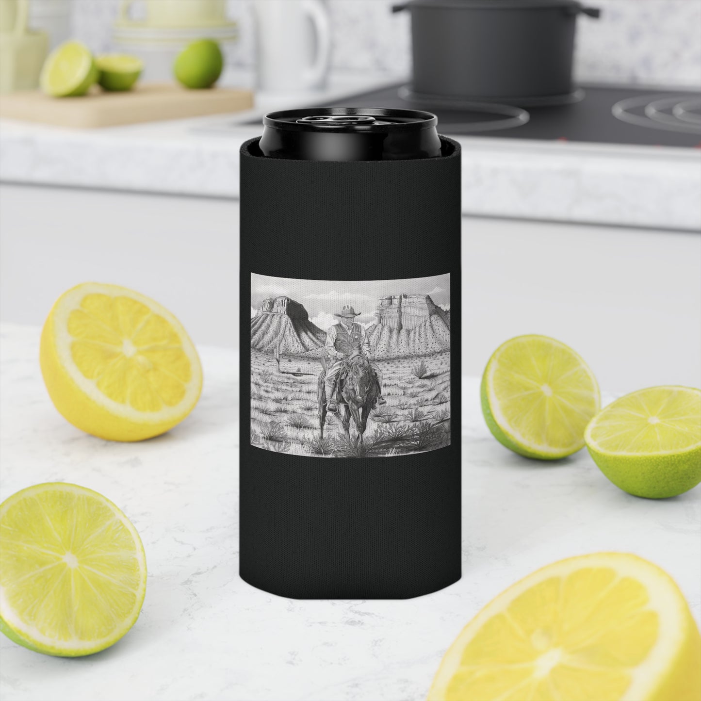 Can Cooler, Western Beverage Sleeve, Outdoor Party Gear, Country-Themed Drink Holder, Ideal for BBQs & Tailgates