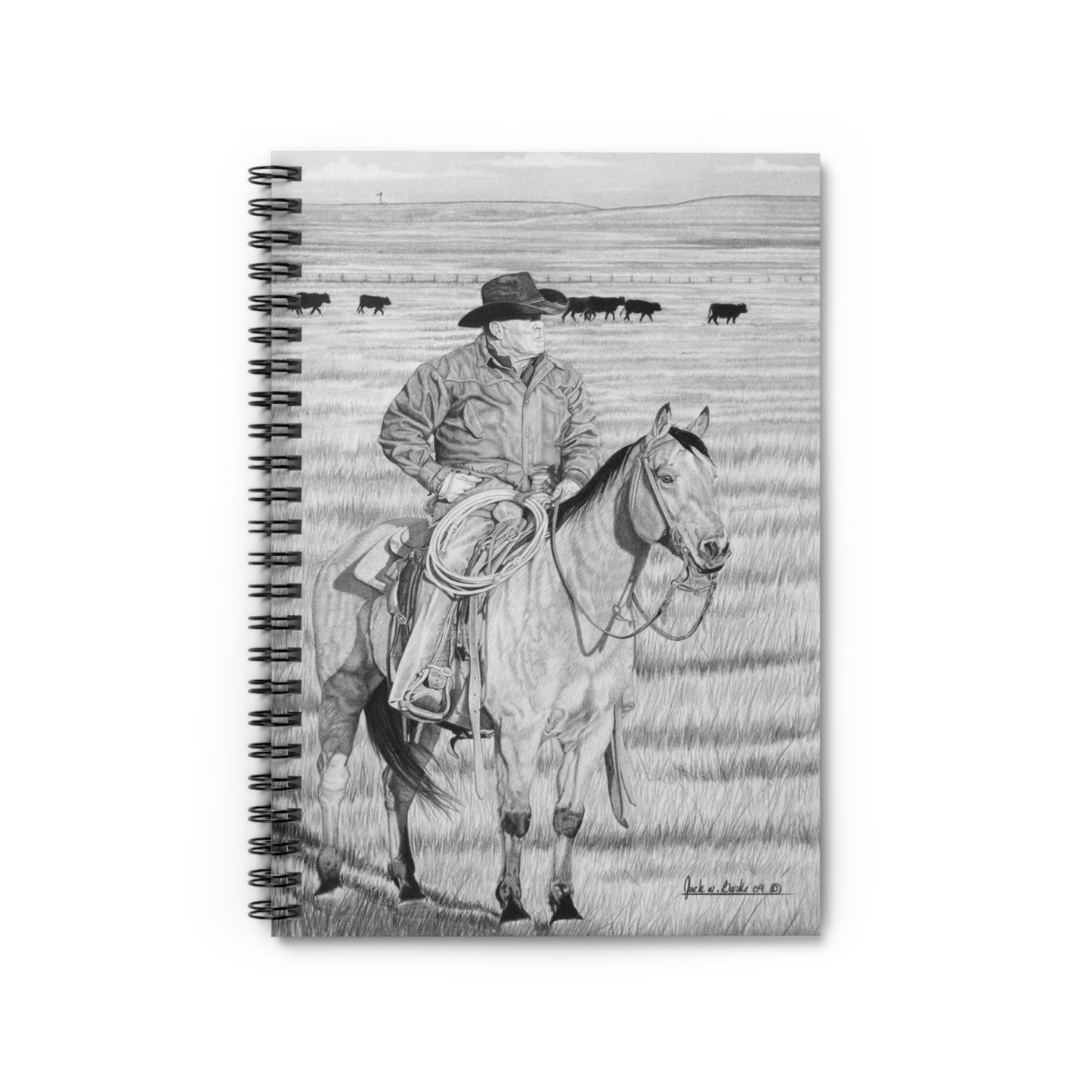 "The Passing Storm" Espiral Notebook , Journal for Equestrian Lovers, Western Art Gift, Cowpoke Writing Pad, [...]
