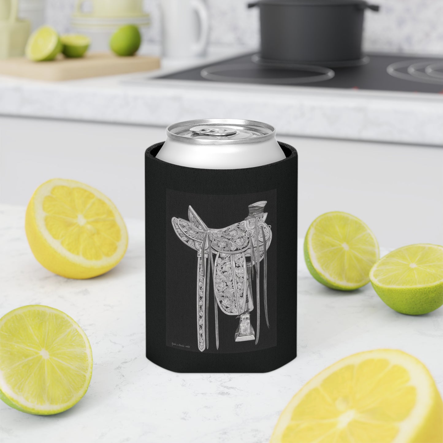 Can Cooler, Western Beverage Sleeve, Outdoor Party Gear, Country-Themed Drink Holder, Ideal for BBQs & Tailgates