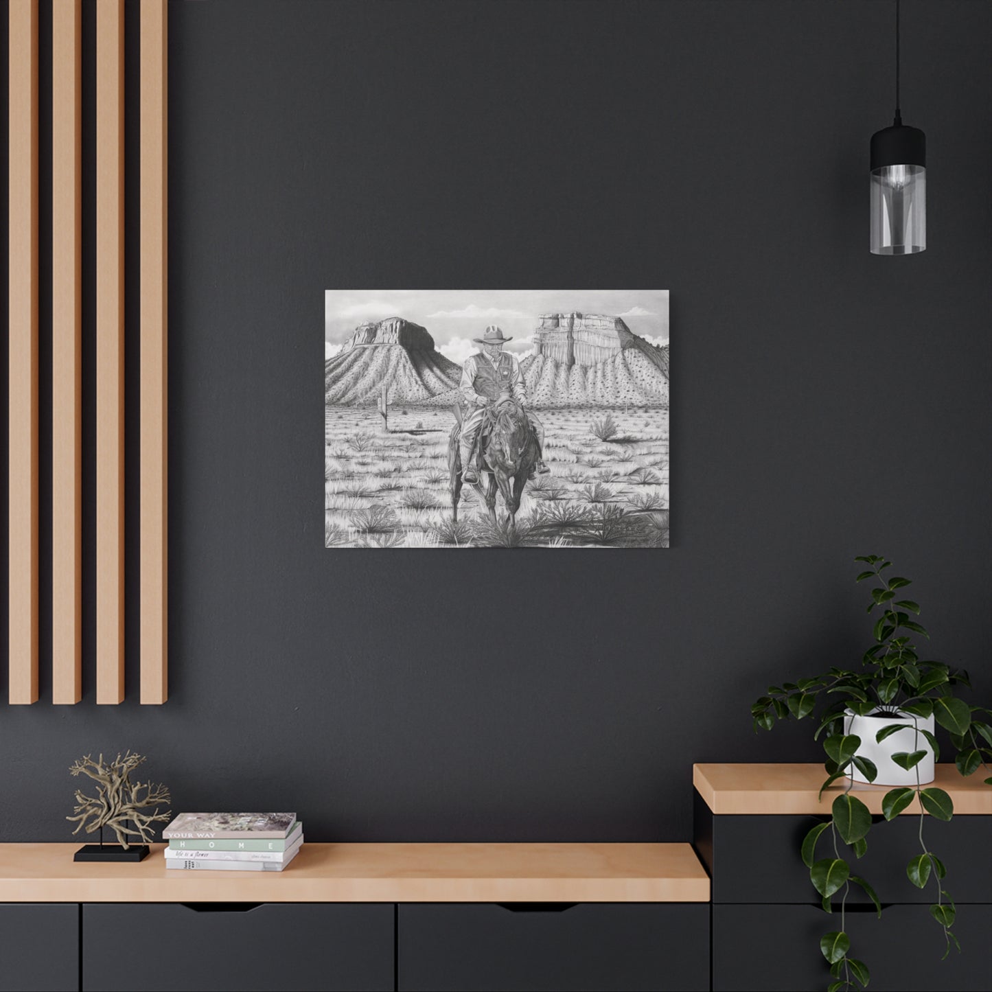 western art on canvas, home decor, farmhouse