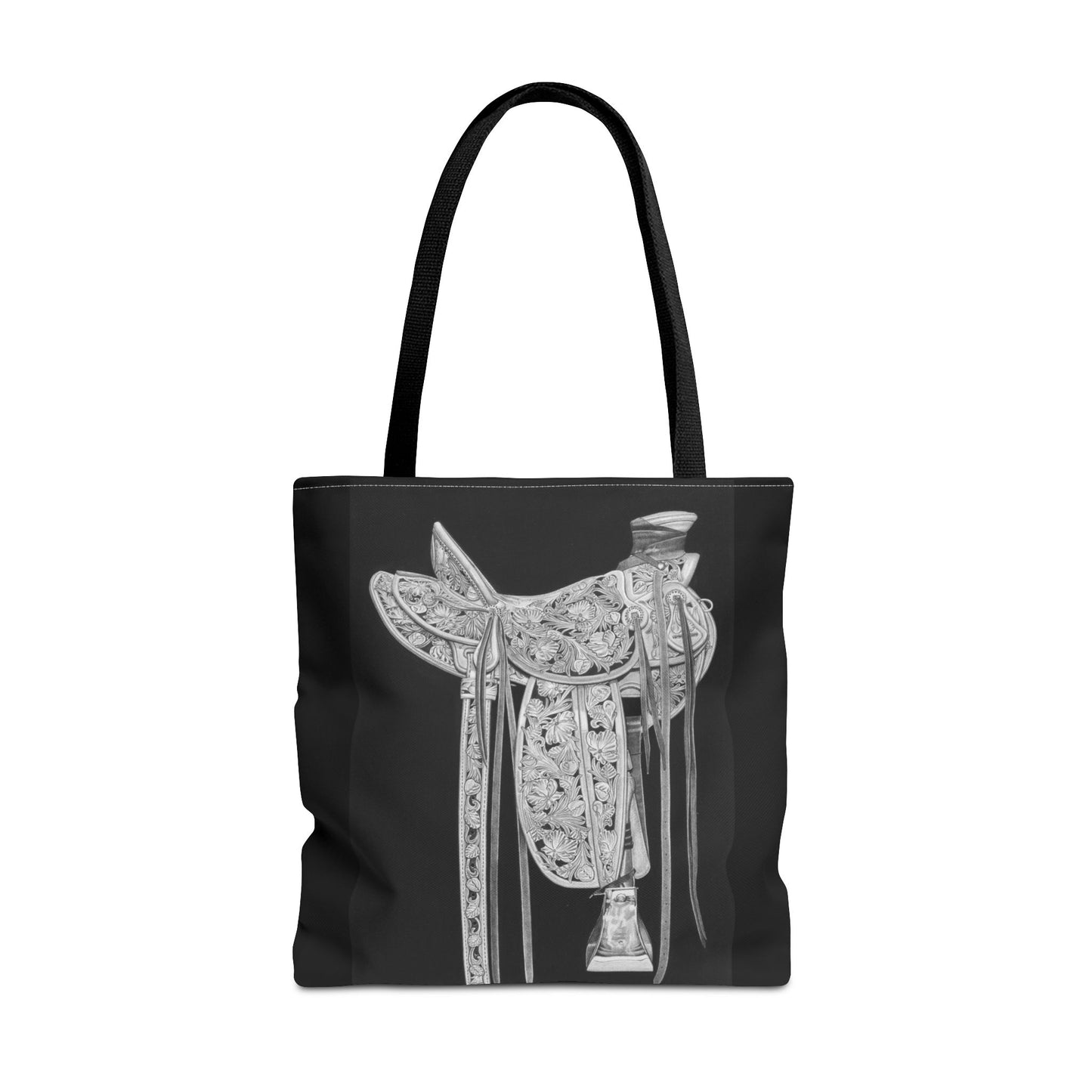 "New Saddle "  Western Style Shopping Tote, Equestrian Gift, Farmhouse Decor, Horse Lover Accessory