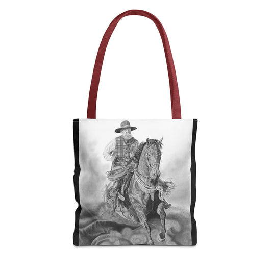 "Trouble  Up Ahead" Tote Bag, Western Style Shopping Tote, Equestrian Gift, Farmhouse Decor, Horse Lover Accessory