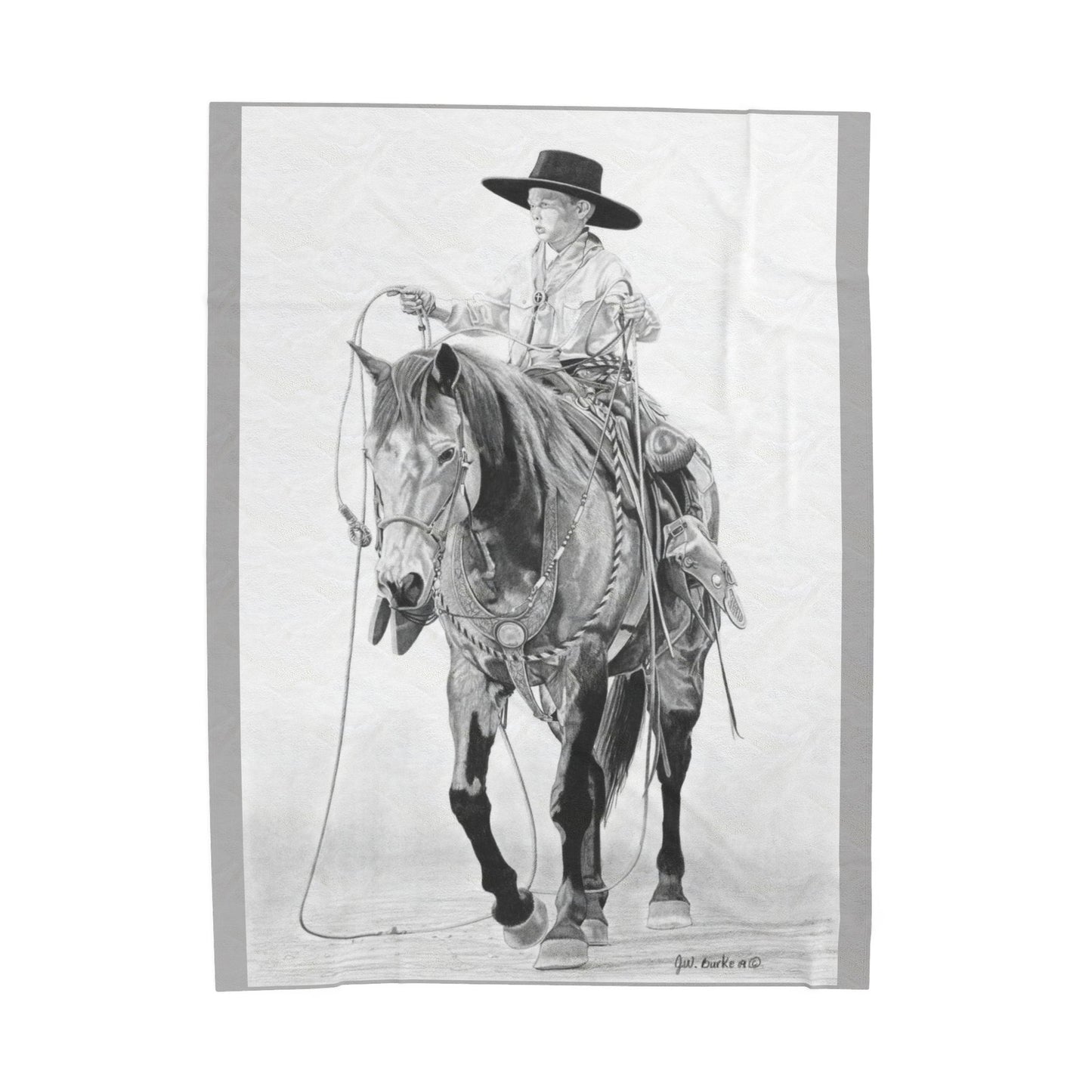 Velveteen Plush Blanket | Western Decor, Gift for Horse Lovers, Camping Blanket, Soft Throw, Farmhouse Style