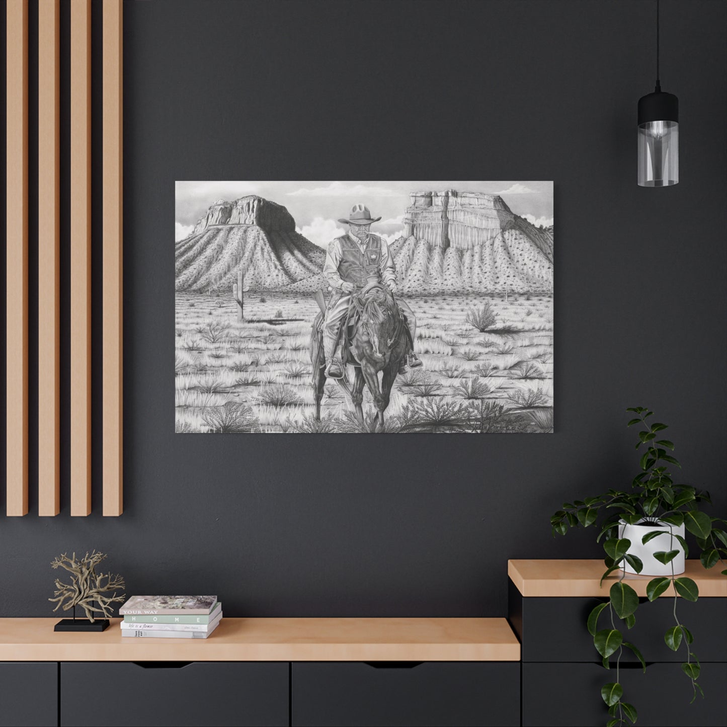 western art on canvas, home decor, farmhouse